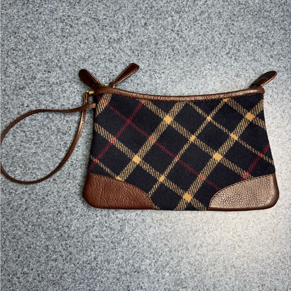 Brooks Brothers Brown Leather Wristlet